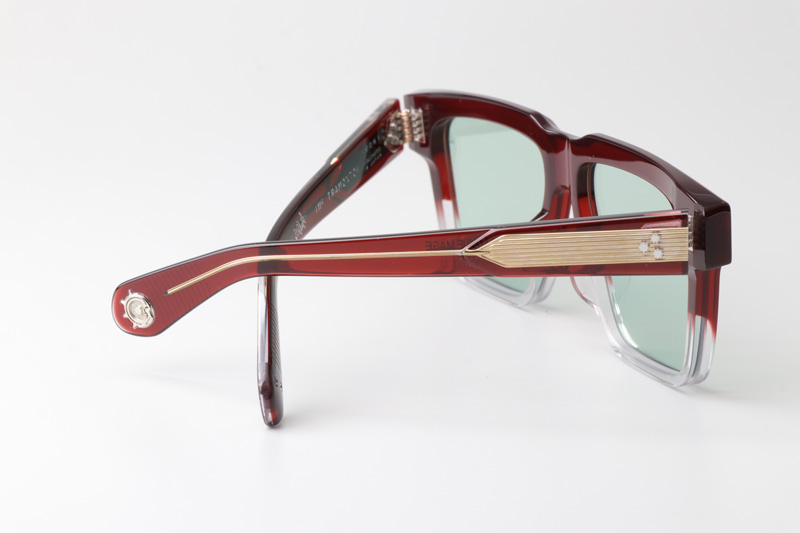 Tramonto Sunglasses Red Transparent Green