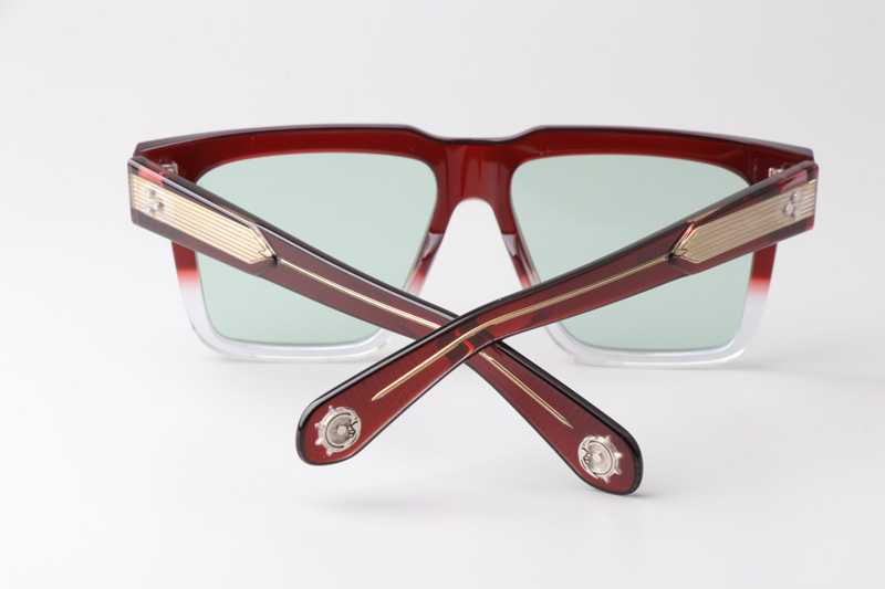 Tramonto Sunglasses Red Transparent Green