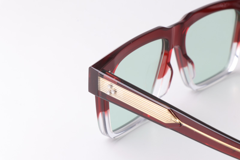Tramonto Sunglasses Red Transparent Green