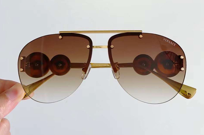 VE2250 Sunglasses Gold Gradient Brown