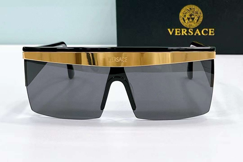 VE2254 Sunglasses Black Gold Gray