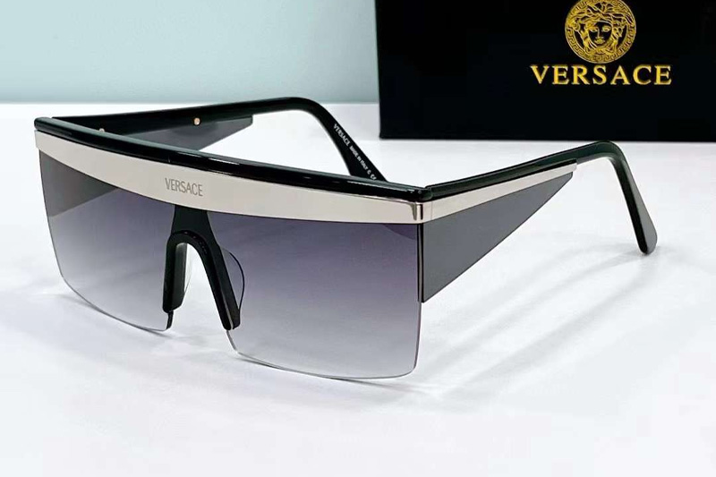 VE2254 Sunglasses Black Silver Gradient Gray