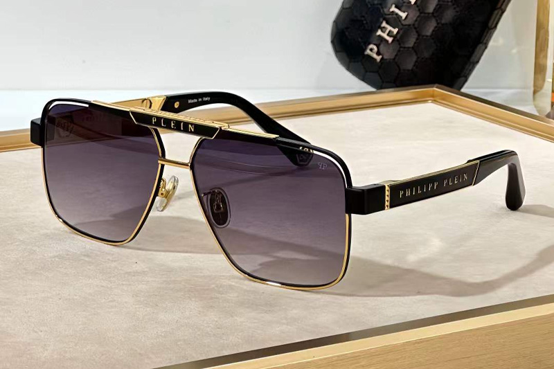 VPP090M Sunglasses Black Gold Gradient Gray