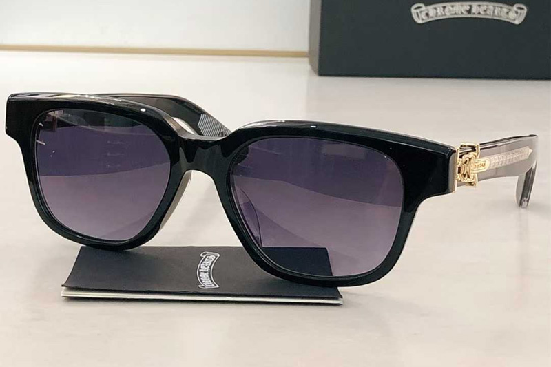Vagillionaire II Sunglasses Black Gold Gradient Gray