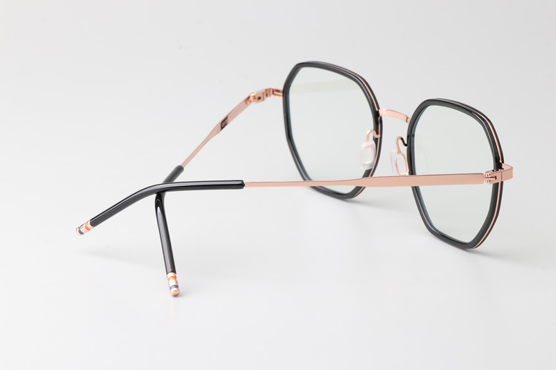 WT0821 Eyeglasses Black Rose Gold