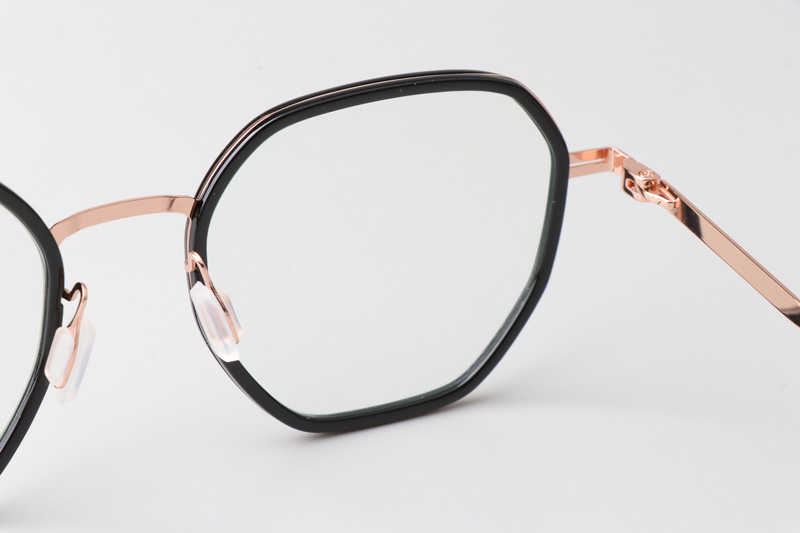 WT0821 Eyeglasses Black Rose Gold