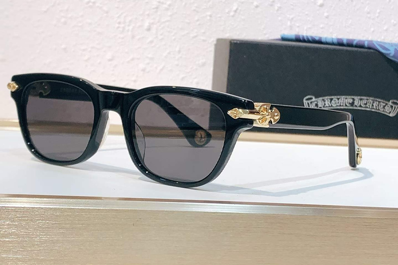 Well Strung Sunglasses Black Gold Gray