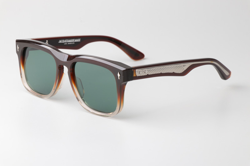 Wesley Sunglasses Red Transparent Green