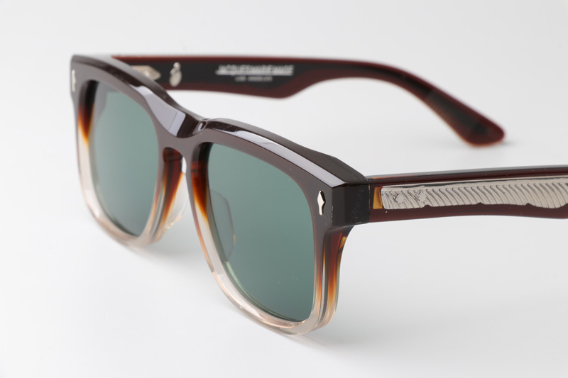 Wesley Sunglasses Red Transparent Green