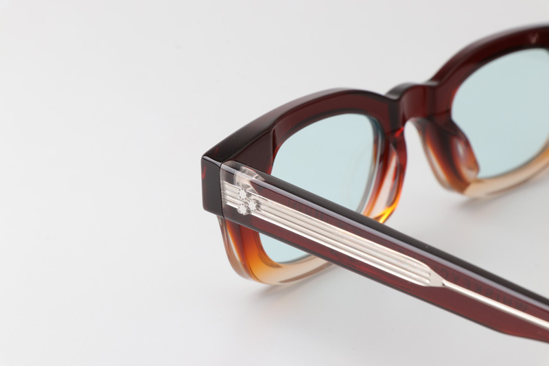 Whiskeyclone Sunglasses Red Transparent Blue