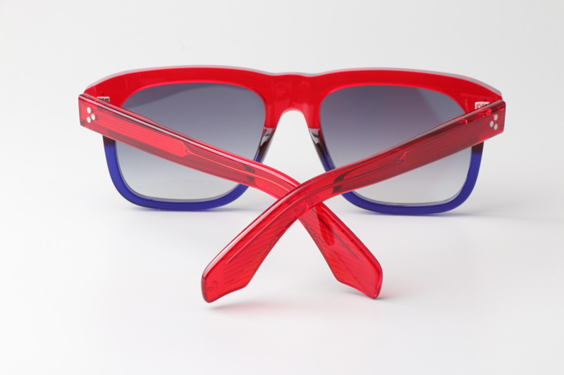 Yves Sunglasses Red Blue Gradient Gray