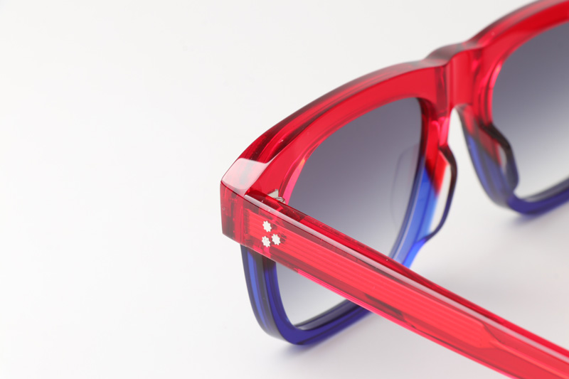 Yves Sunglasses Red Blue Gradient Gray