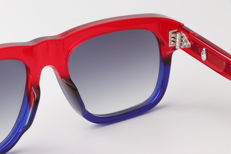 Yves Sunglasses Red Blue Gradient Gray
