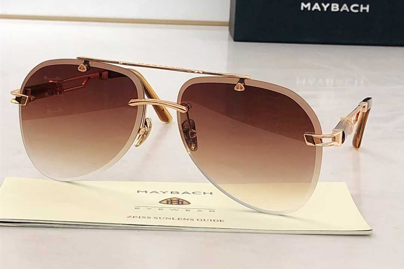 Z087 Sunglasses Gold Gradient Brown