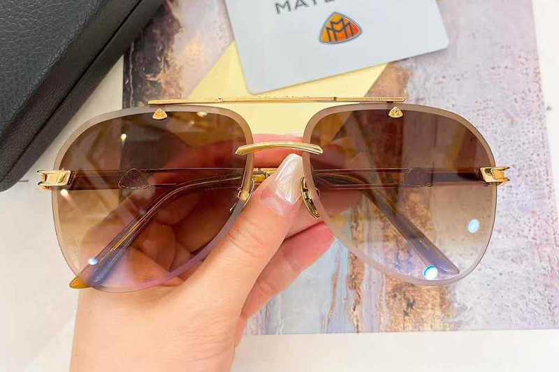 Z087 Sunglasses Gold Gradient Brown