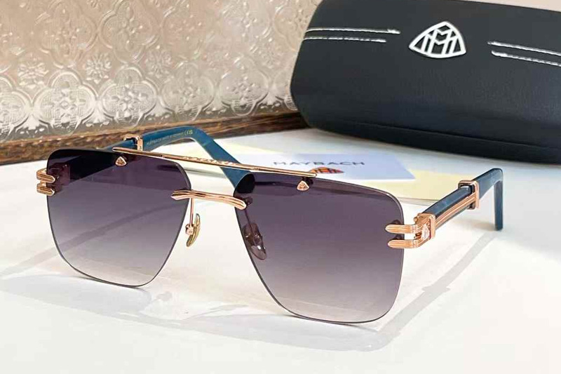 Z102 Sunglasses Rose Gold Blue Gradient Gray