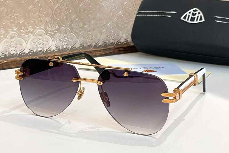 Z103 Sunglasses Gold White Gradient Gray