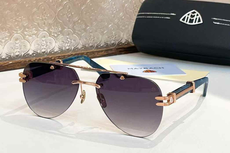 Z103 Sunglasses Rose Gold Blue Gradient Gray