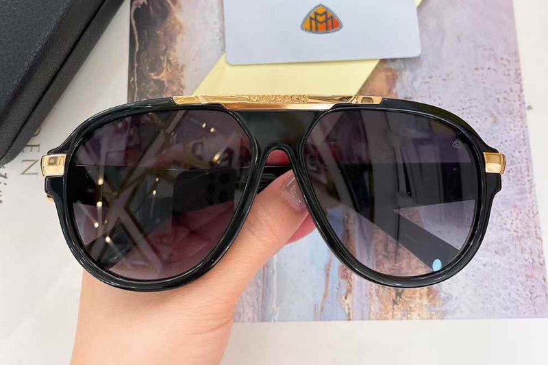 Z116 Sunglasses Black Gold Gradient Gray