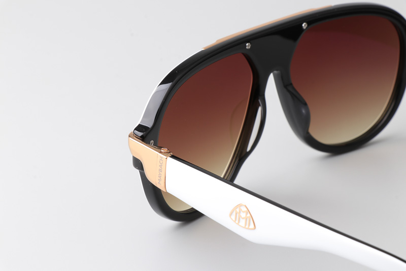 Z116 Sunglasses White Gradient Brown