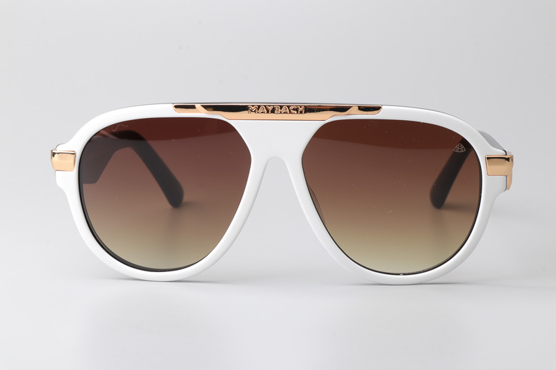 Z116 Sunglasses White Gradient Brown