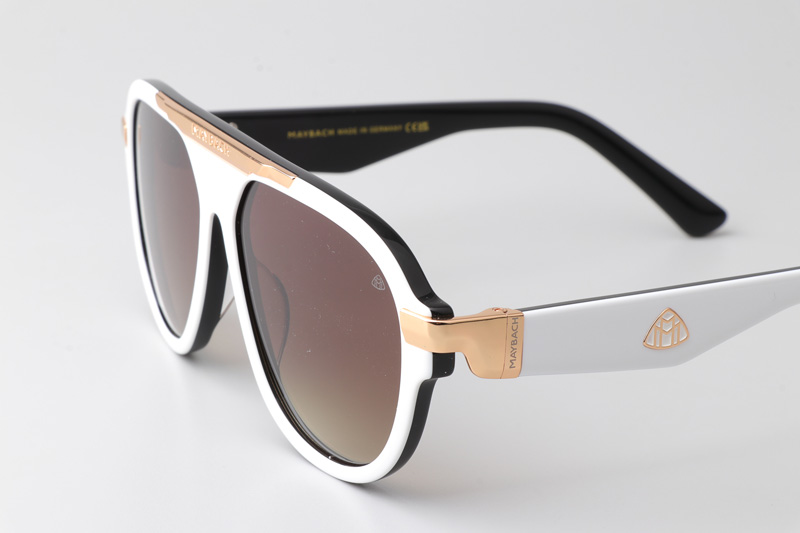 Z116 Sunglasses White Gradient Brown