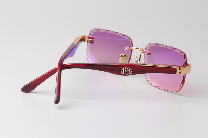 Z131 Sunglasses Gold Gradient Purple