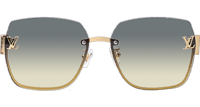 Z1863 Sunglasses Gold Brown Gradient Gray