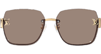 Z1863 Sunglasses Gold Pink Brown