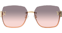 Z1863 Sunglasses Gold Pink Gradient Pink