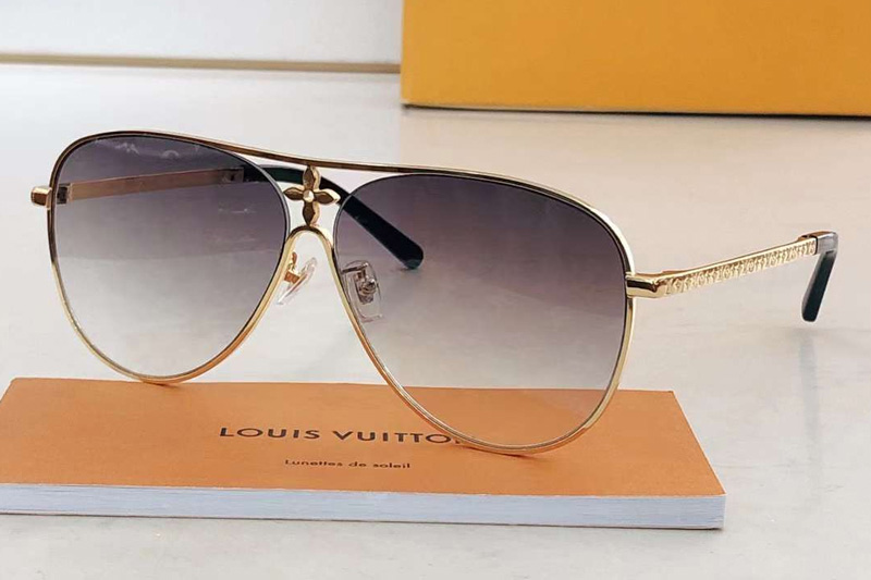 Z1869U Sunglasses Gold Gradient Gray Logo