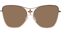 Z1871U Sunglasses Gold Brown Logo