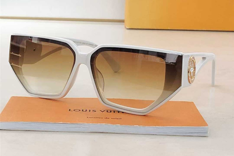 Z2004U Sunglasses White Gradient Brown