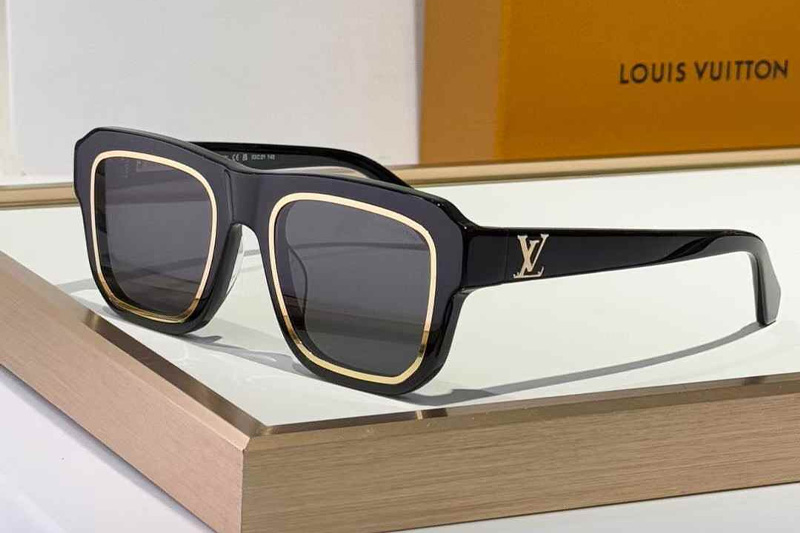 Z2505E Sunglasses Black Gold Gray