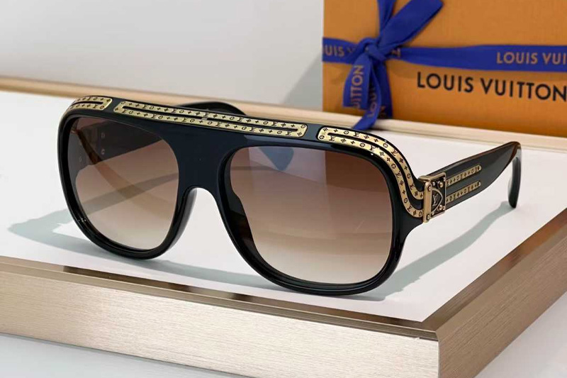 Z2517U Sunglasses Black Gold Gradient Brown