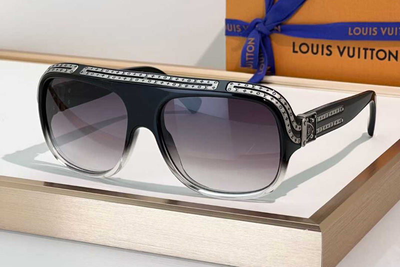 Z2517U Sunglasses Black Transparent Gradient Gray