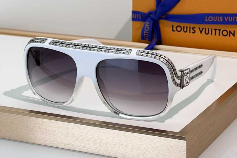 Z2517U Sunglasses White Silver Gradient Gray