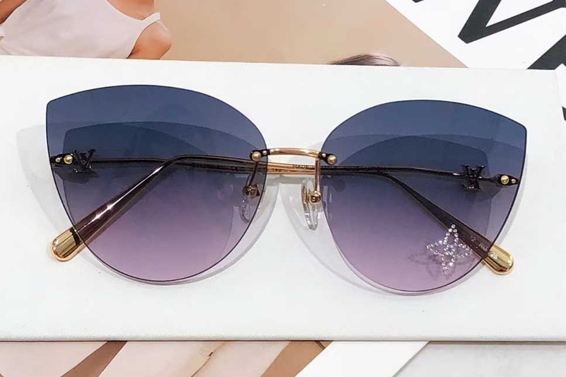 Z2827U Sunglasses Gold Gradient Blue