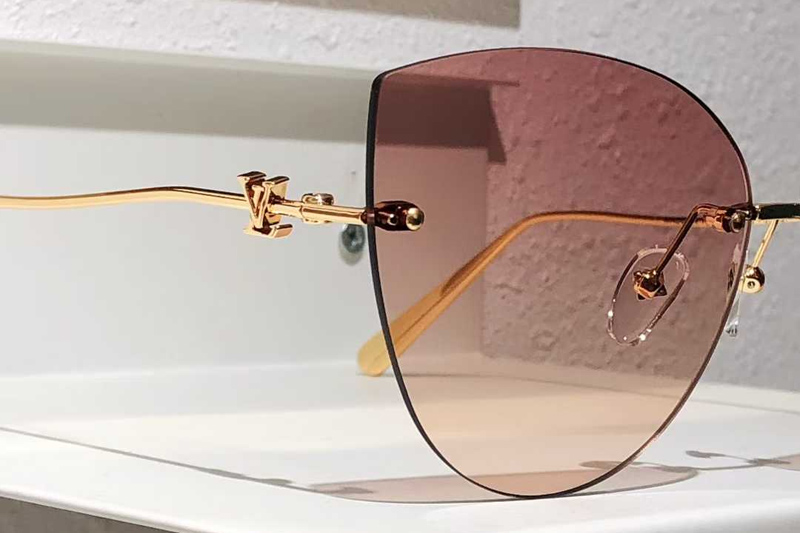 Z2827U Sunglasses Gold Gradient Pink