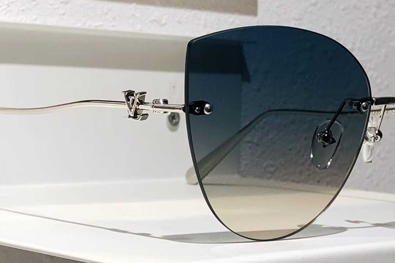 Z2827U Sunglasses Silver Gradient Blue