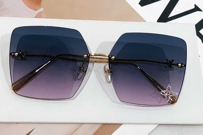 Z2961U Sunglasses Gold Gradient Blue