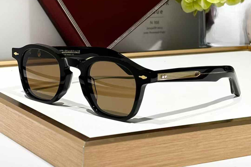 Zephirin Sunglasses Black Silver Brown